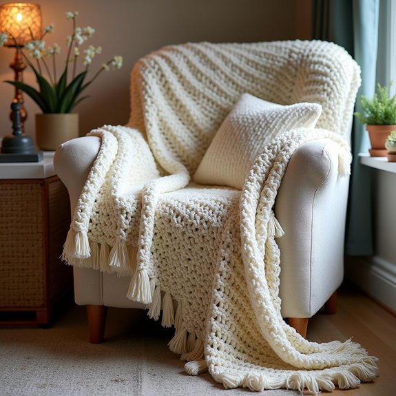 warm soft handmade blanket set