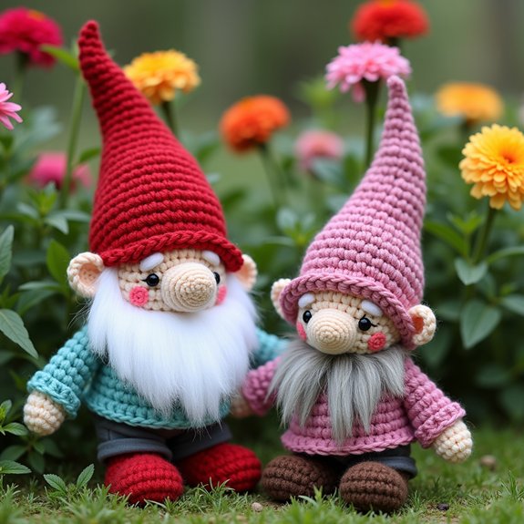 whimsical handcrafted garden figures