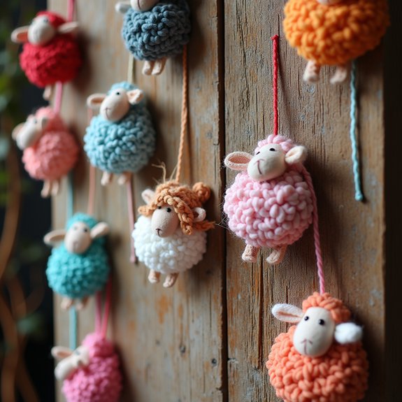 whimsical sheep shaped magnets