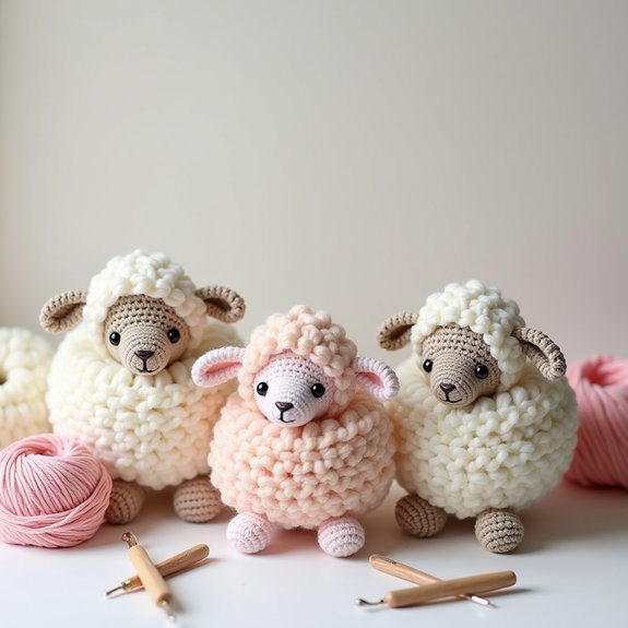 whimsical sheep themed baskets