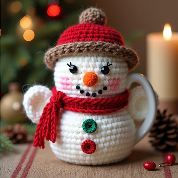 winter themed mug cozy